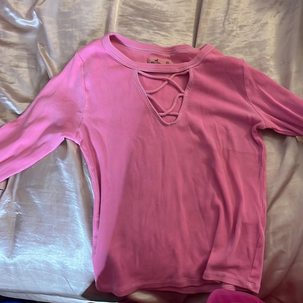 Long sleeve cross cross cut out HOLLISTER long sleeve shirt